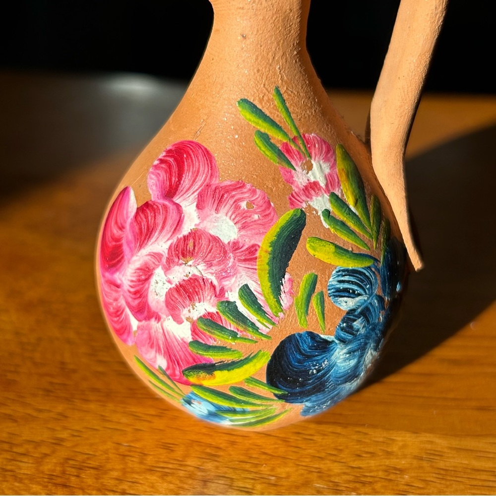 🔸 FINAL PRICE 🔸 Mini hand painted terracotta pitcher jug vase Portugal - Picture 3 of 8